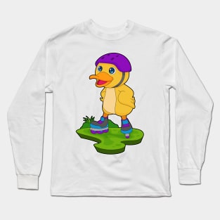 Duck Inline skating Roller skates Long Sleeve T-Shirt